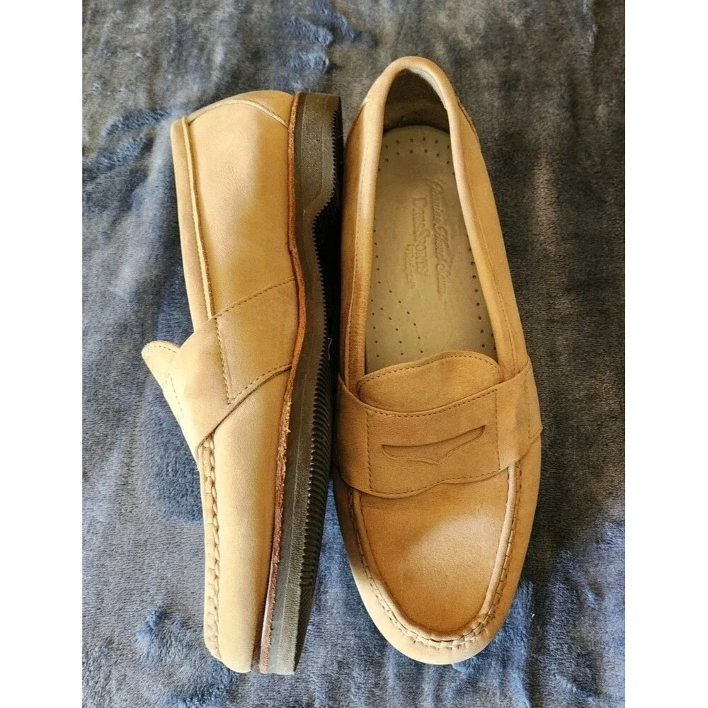 Tan rockport loafers size 8 Wide Mens